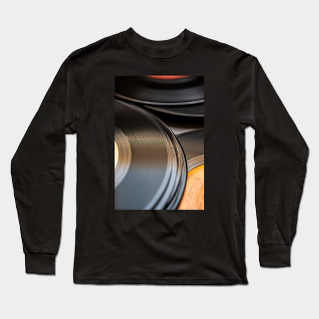 Vinyl Records II Long Sleeve T-Shirt by David Lichtneker